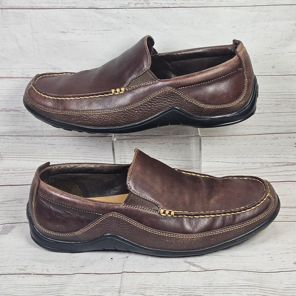 Cole Haan Tucker Venetian Men's Brown Leather Loafers 9.5W Moc Toe Slip On Shoes